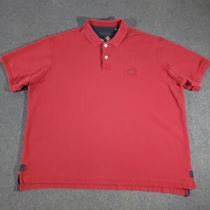Orvis Signature Polo Shirt Mens XXL Red Fly Fishing Pique Cotton Short Sleeve